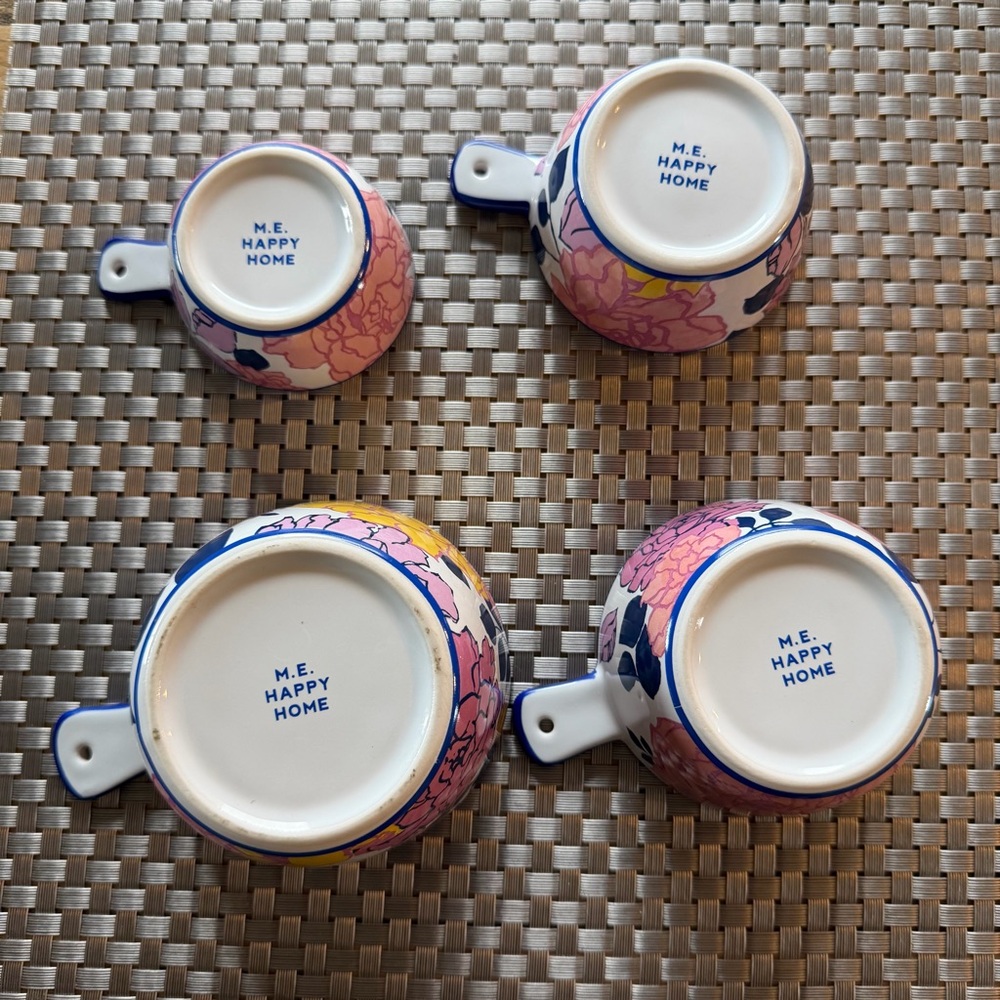 Margot Elena M. E. Happy Home Floral Measuring Cups Ceramic